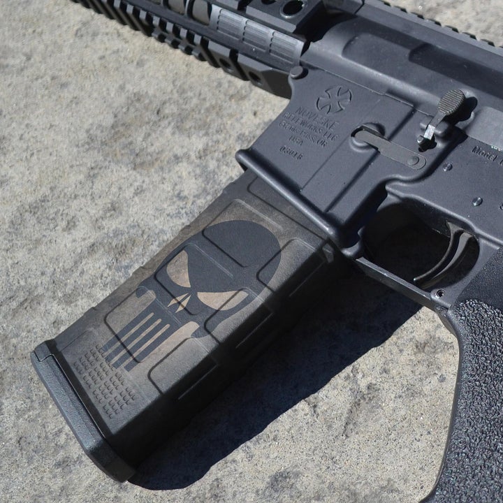 Gunskins AR-15 Mag skins – Skull Black